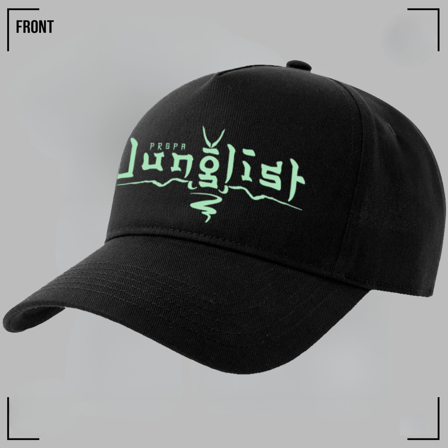 PROPA JUNGLIST (Bright Green) Black Cap Unisex