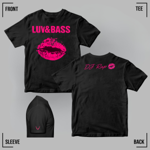 Luv&Bass (Hot Pink on Black) Tee Unisex