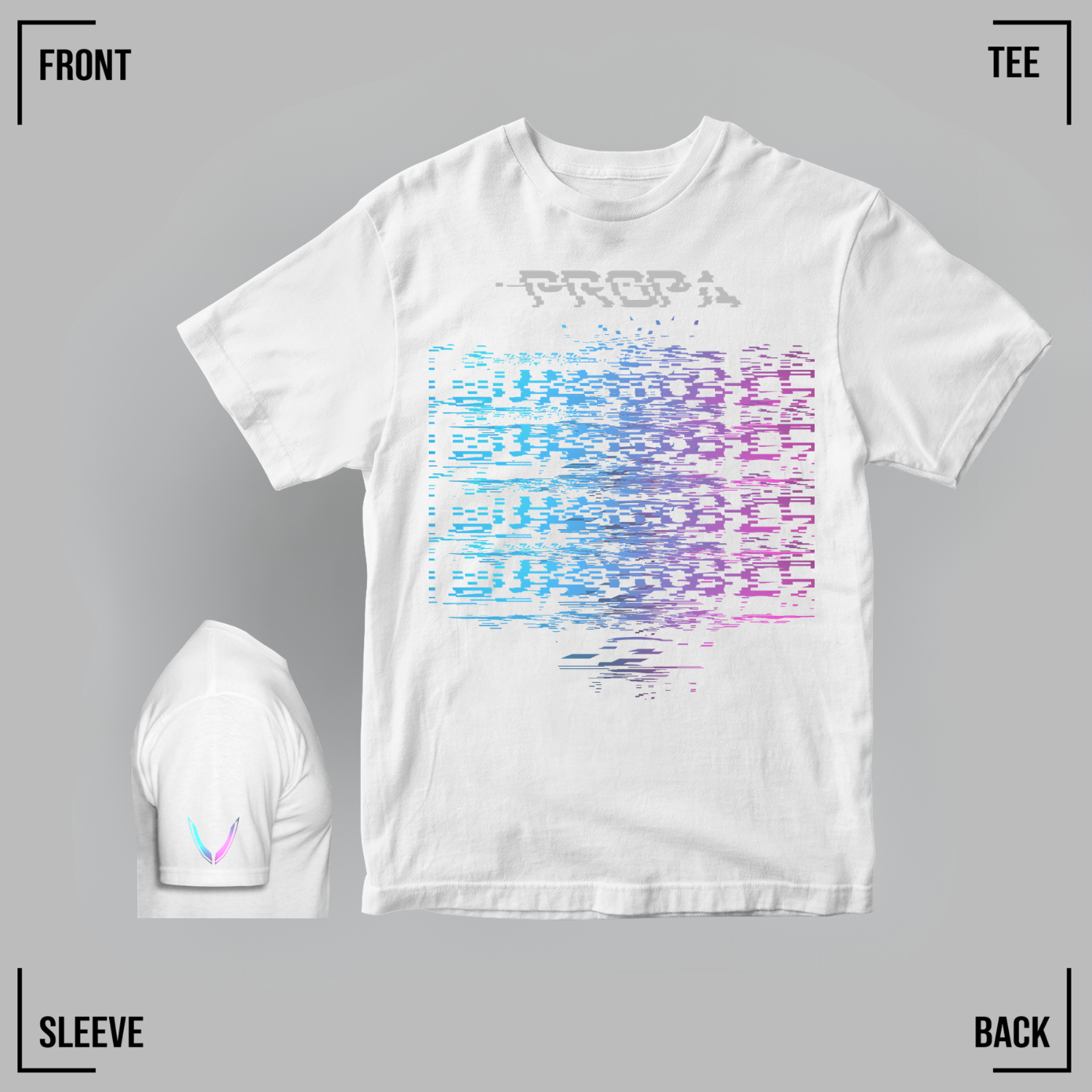 PROPA GLITCH White Tee Unisex