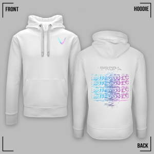 PROPA GLITCH White Hoodie Unisex