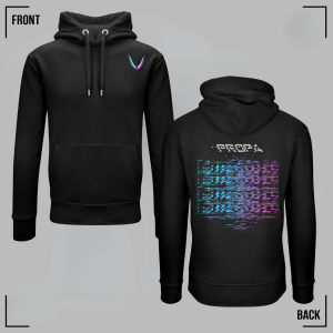 PROPA GLITCH Black Hoodie Unisex