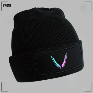 PROPA GLITCH Black Beanie Hat Unisex