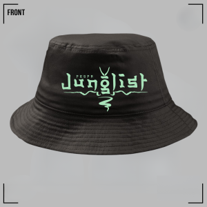 PROPA JUNGLIST (Bright Green) Black Bucket Hat Unisex