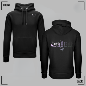 PROPA JUNGLIST (Grey Pink) Black Hoodie Unisex