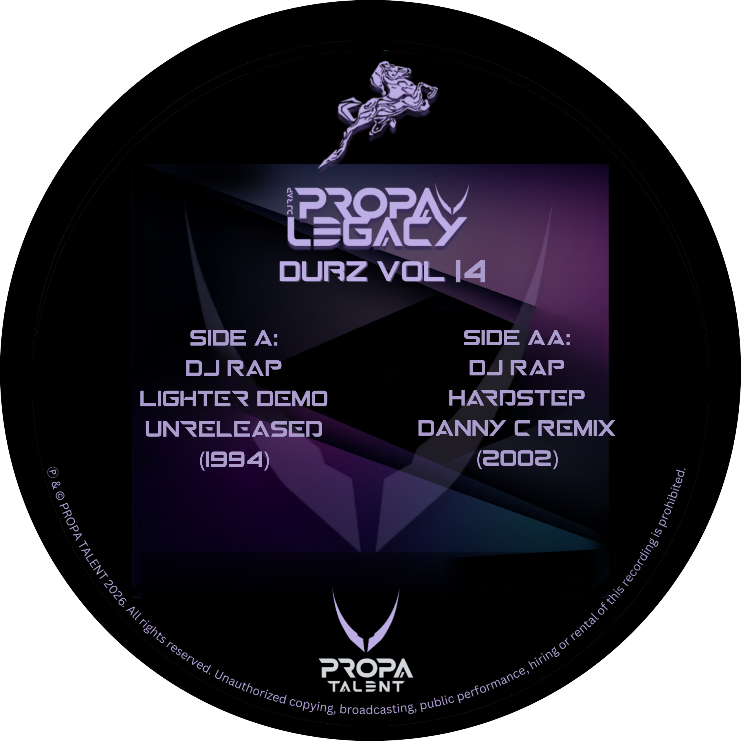 Propa Dubz 14 - DJ Rap - Side A 'Lighter Demo' (1994) Side B 'Danny C Hardstep Remix' (2002) - Image 4