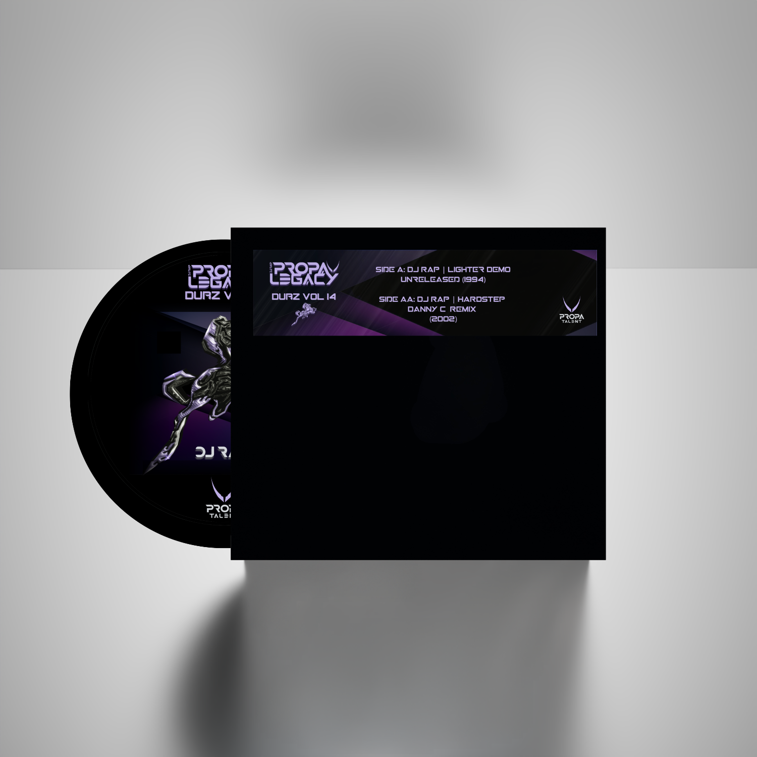 Propa Dubz 14 - DJ Rap - Side A 'Lighter Demo' (1994) Side B 'Danny C Hardstep Remix' (2002) - Image 2