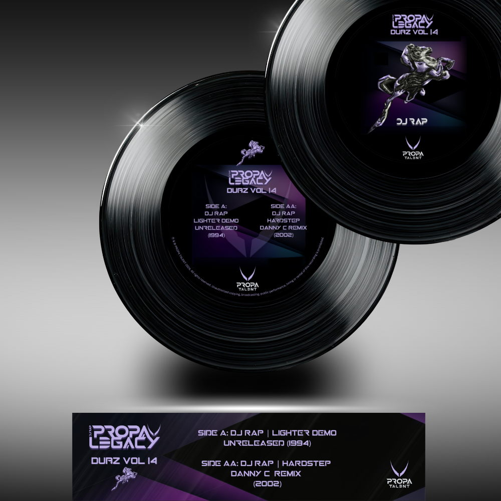 Propa Dubz 14 - DJ Rap - Side A 'Lighter Demo' (1994) Side B 'Danny C Hardstep Remix' (2002) - Image 6